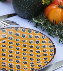 Souleiado Vaisselle | Nos Tables Automnales | Assiette à dessert FLEUR D'ARLES