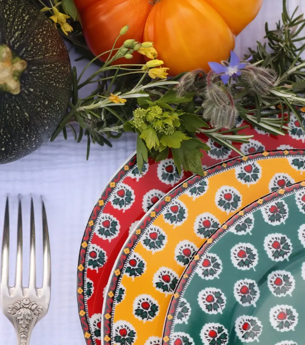 Souleiado Vaisselle | Nos Tables Automnales | Assiette à dessert FLEUR D'ARLES