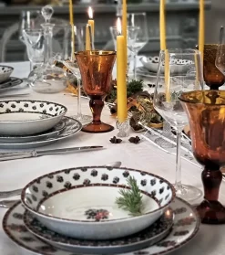 Souleiado Vaisselle | Nos Tables Automnales | Assiette creuse Frise POMPADOUR