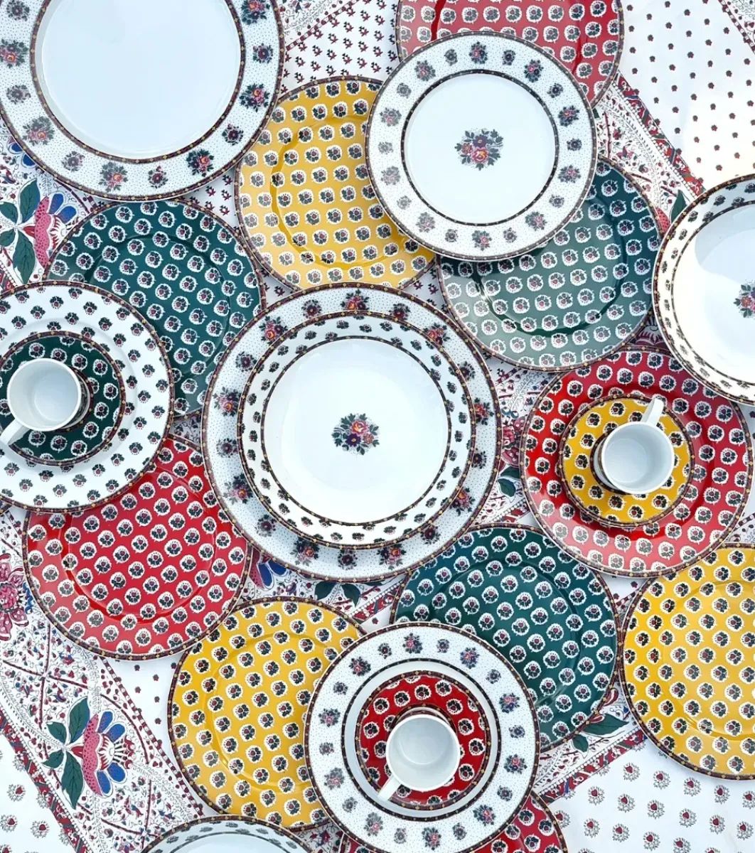 Souleiado Vaisselle | Nos Tables Automnales | Assiette creuse Frise POMPADOUR