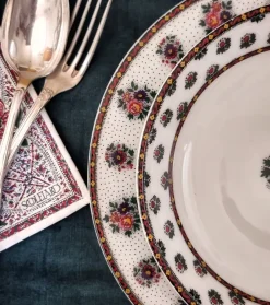 Souleiado Vaisselle | Nos Tables Automnales | Assiette plate Frise POMPADOUR
