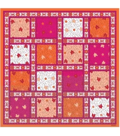 Enfant Souleiado Fille | Bandana coton PATCH FEUILLE 60 x 60 cm