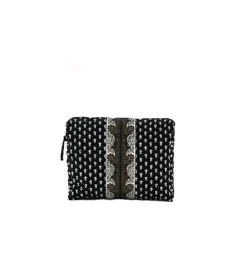Souleiado Ligne De Voyage | Black & white BOUZOU "La mouche" toilet bag