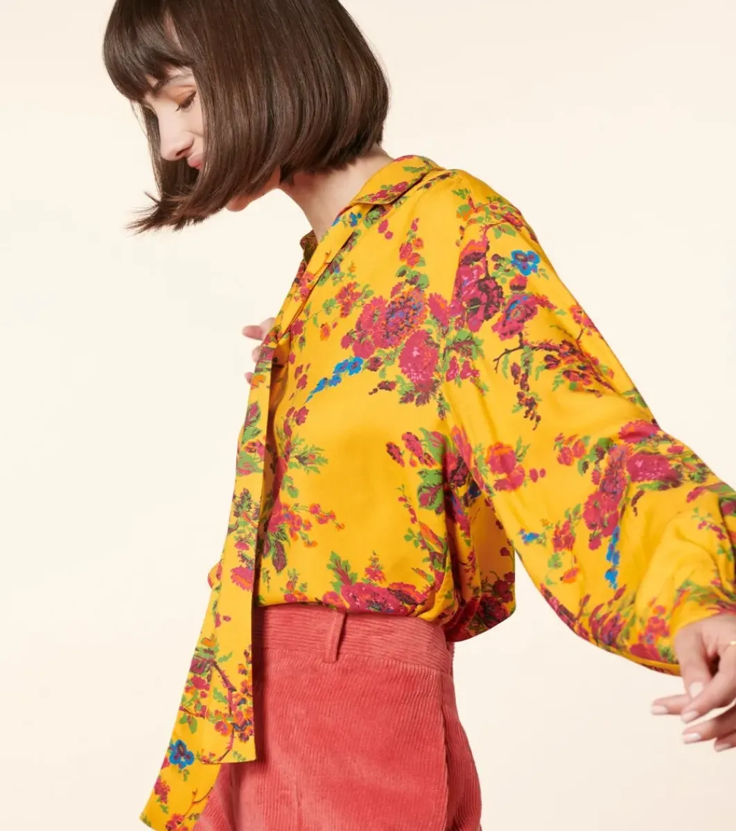 Femme Souleiado Chemises & Blouses | Blouse AÏDA Jardins de Saint Rémy ocre rose