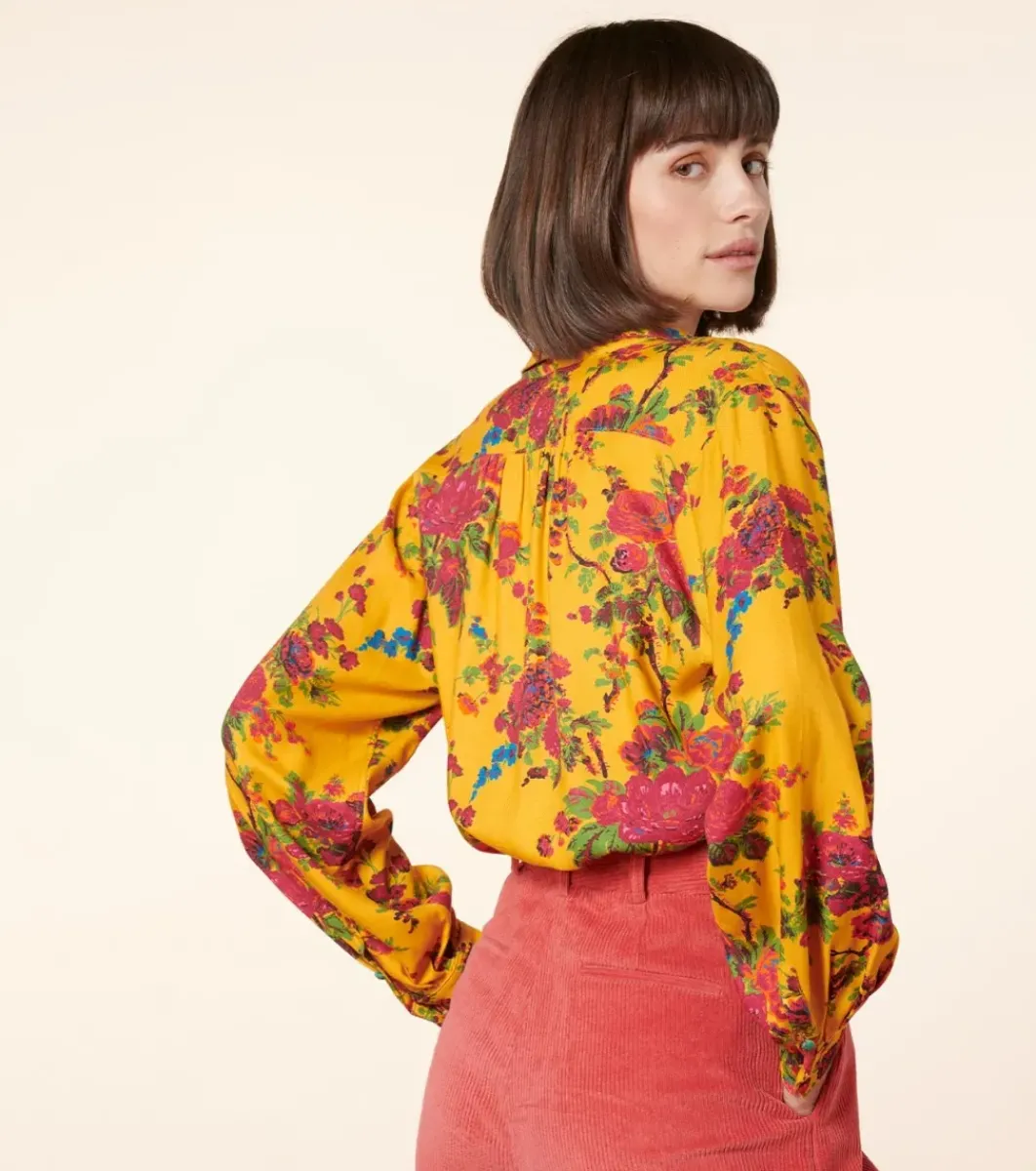 Femme Souleiado Chemises & Blouses | Blouse AÏDA Jardins de Saint Rémy ocre rose