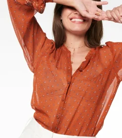 Femme Souleiado Chemises & Blouses | Blouse ADELAÏDE Petites Feuilles