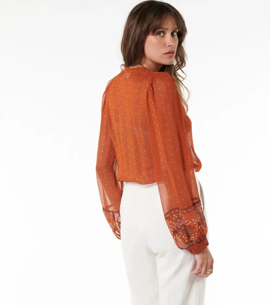 Femme Souleiado Chemises & Blouses | Blouse ADELAÏDE Petites Feuilles