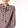Femme Souleiado Chemises & Blouses | Blouse AIDA Bouquet Bucolique écru framboise