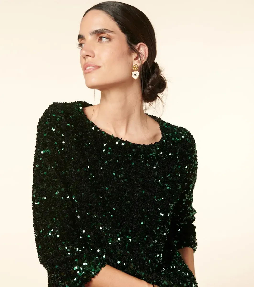 Femme Souleiado Chemises & Blouses | Blouse ERIS Sequins foncé
