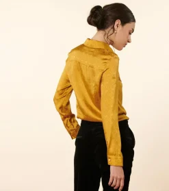 Femme Souleiado Chemises & Blouses | Blouse JOSEFINA Jacquard Trèfle bronze