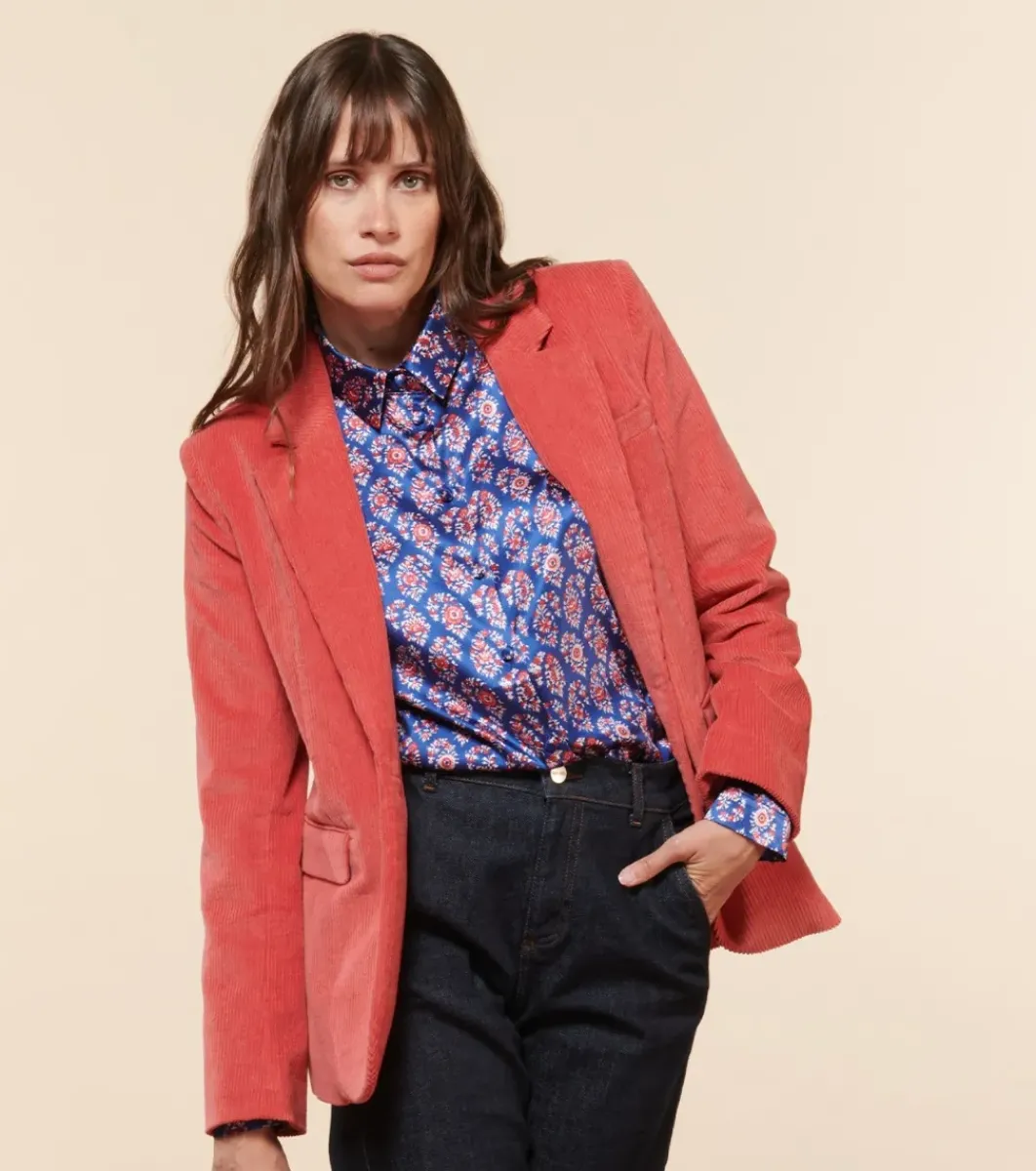 Femme Souleiado Chemises & Blouses | Blouse LINETTE Pondichéry bleu rose