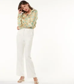 Femme Souleiado Chemises & Blouses | Blouse LINETTE Sault ocre turquoise