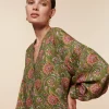 Femme Souleiado Chemises & Blouses | Blouse MAZARINE Persepolis kaki fuchsia