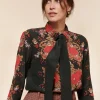 Femme Souleiado Chemises & Blouses | Blouse NICOLETTE Arlaten rouge noir