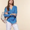 Femme Souleiado Chemises & Blouses | Blouse VIVI Petit Indiana bleu rouge