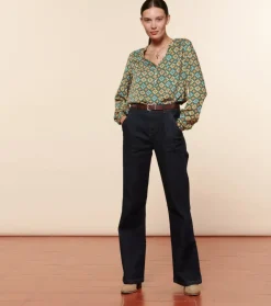 Femme Souleiado Chemises & Blouses | Blouse VIVI Précieux émeraude orange