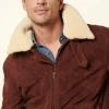 Homme Souleiado Vestes & Manteaux | Blouson TOM en cuir de chèvre suédé