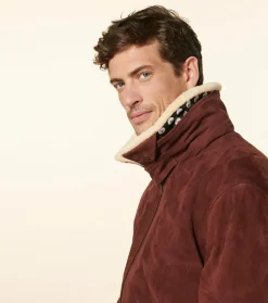 Homme Souleiado Vestes & Manteaux | Blouson TOM en cuir de chèvre suédé