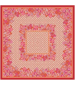 Femme Souleiado Carré Coton | Toute La Collection | Carré de coton PARADISO rose rouge 90 x 90 cm