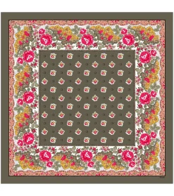 Femme Souleiado Toute La Collection | Foulards | Carré laine et soie GROSSE ROSE 90 x 90 cm