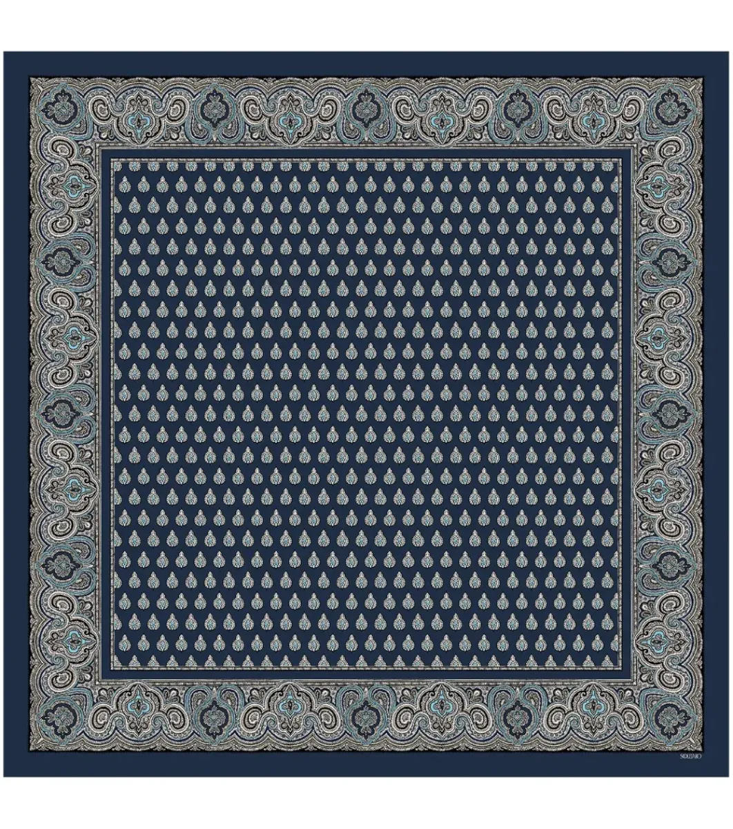 Femme Souleiado Toute La Collection | Toute La Collection | Carré laine et soie LE VOL DU SCARABEE 90 x 90 cm