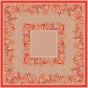 Femme Souleiado Toute La Collection | Foulards | Carré laine et soie PARADISO écru orange 90 x 90 cm