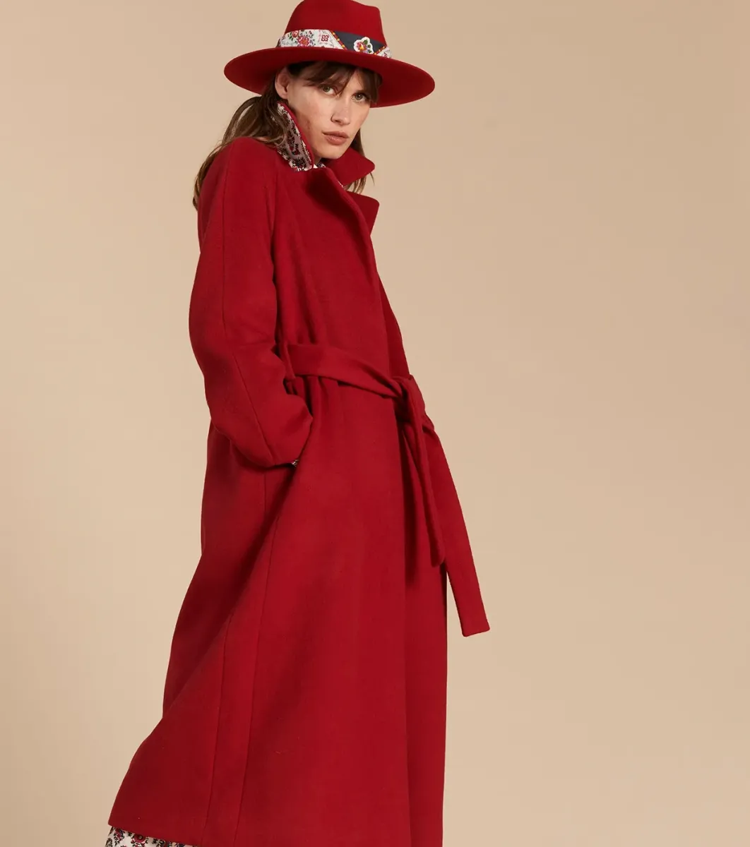 Femme Souleiado Accessoires Mode | Chapeau cloche feutre rouge garance