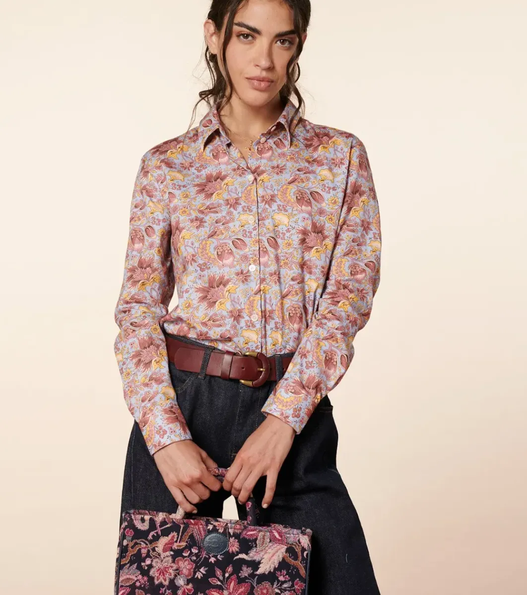 Femme Souleiado Chemises & Blouses | Chemise DIEGA Alice bleu rose