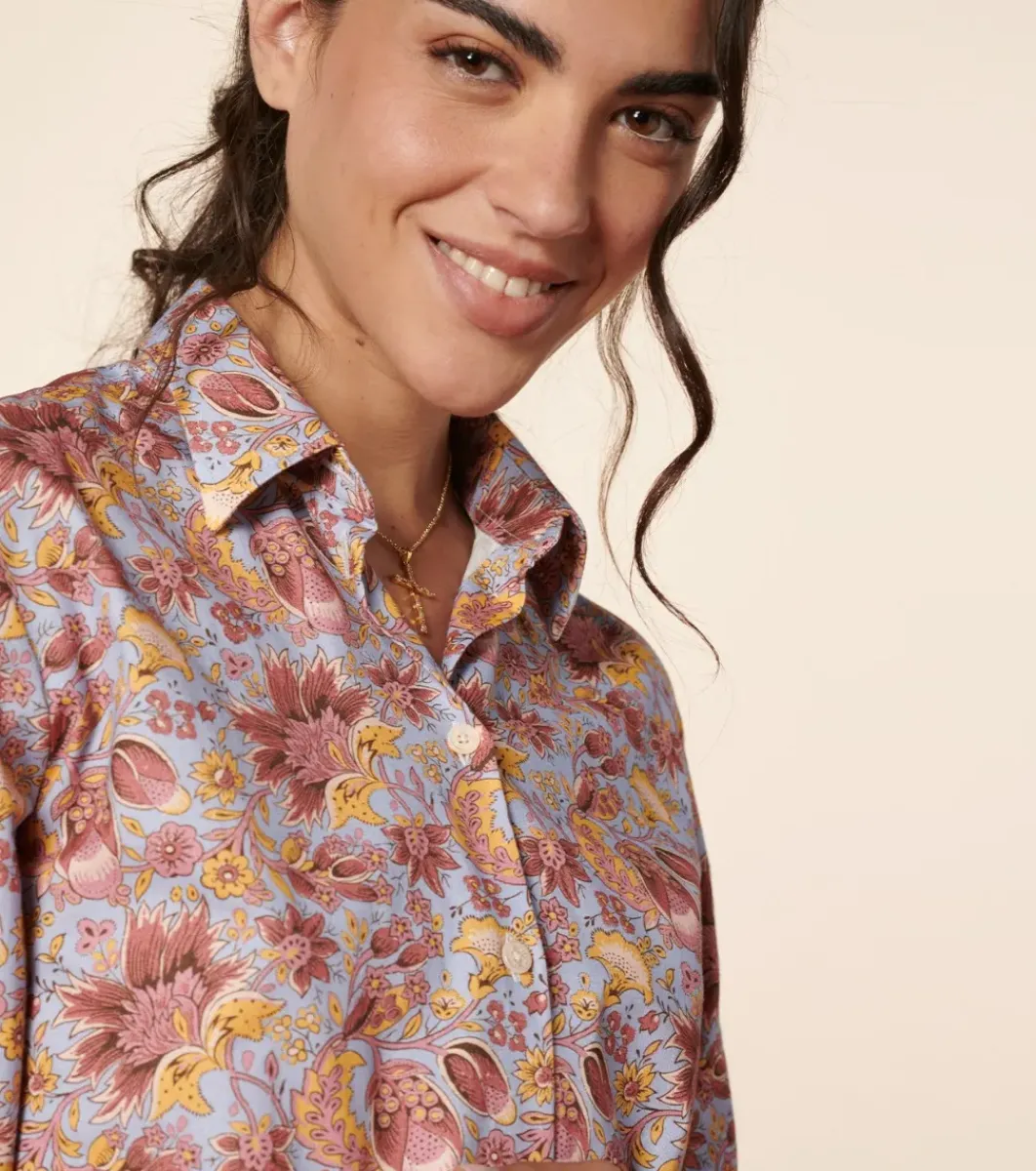 Femme Souleiado Chemises & Blouses | Chemise DIEGA Alice bleu rose