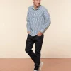 Homme Souleiado Chemises | Chemise DROITE La Mouche blanc/bleu