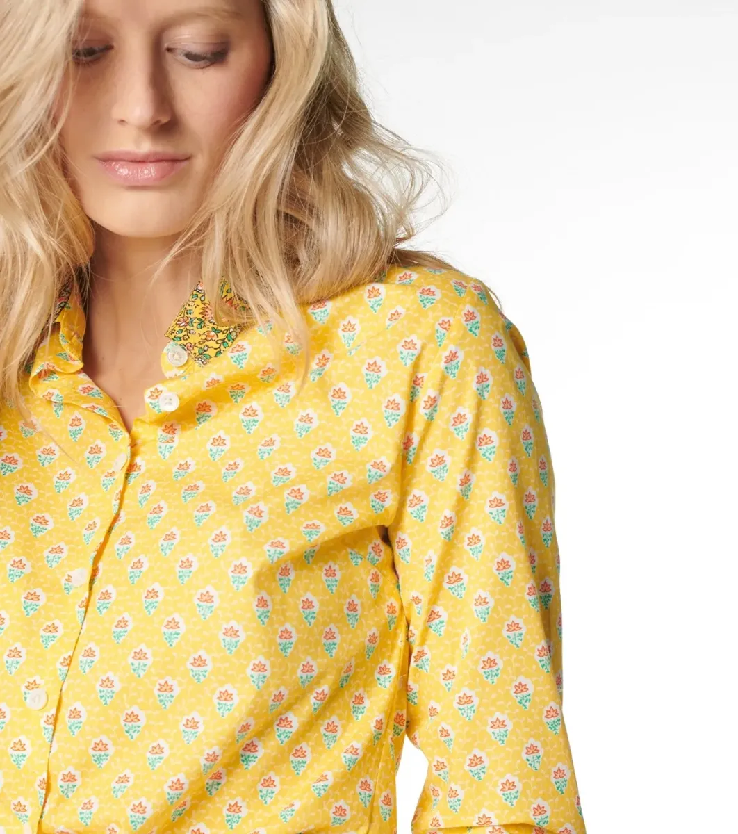 Femme Souleiado Chemises & Blouses | Chemise ELINA Fleur des Champs soleil corail