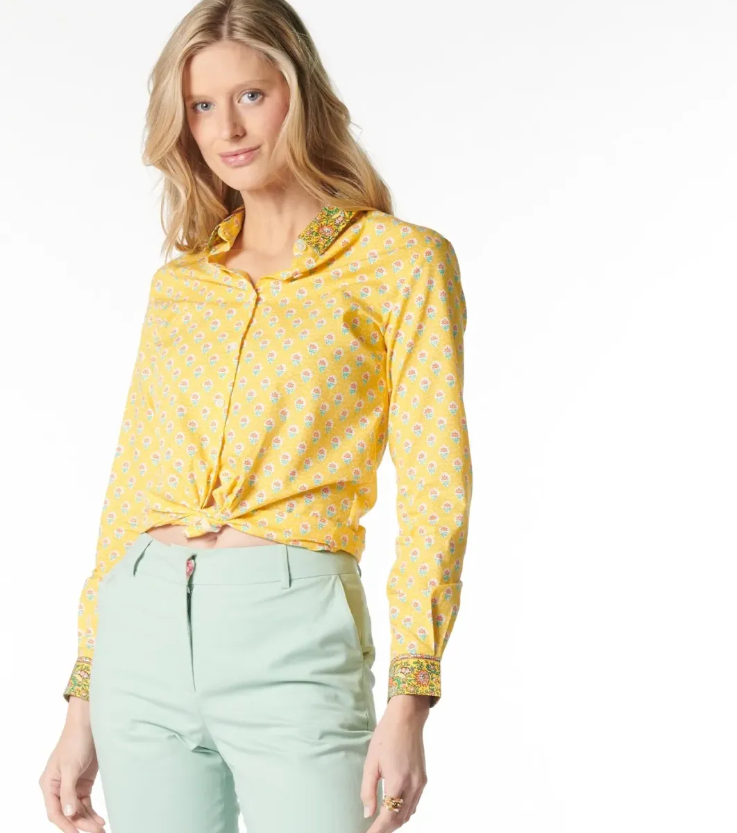 Femme Souleiado Chemises & Blouses | Chemise ELINA Fleur des Champs soleil corail