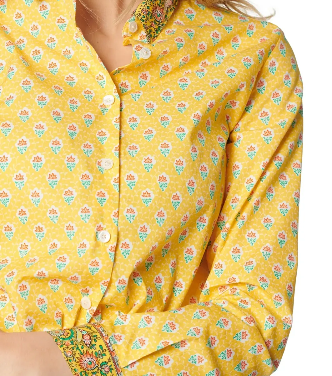 Femme Souleiado Chemises & Blouses | Chemise ELINA Fleur des Champs soleil corail