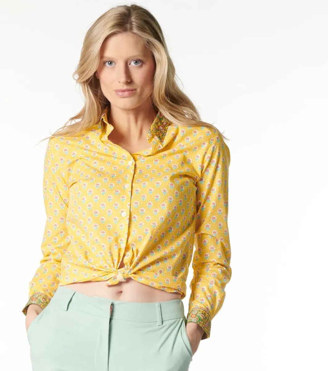 Femme Souleiado Chemises & Blouses | Chemise ELINA Fleur des Champs soleil corail