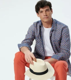 Homme Souleiado Chemises | Chemise GARRIGUE Genêt bleu orange