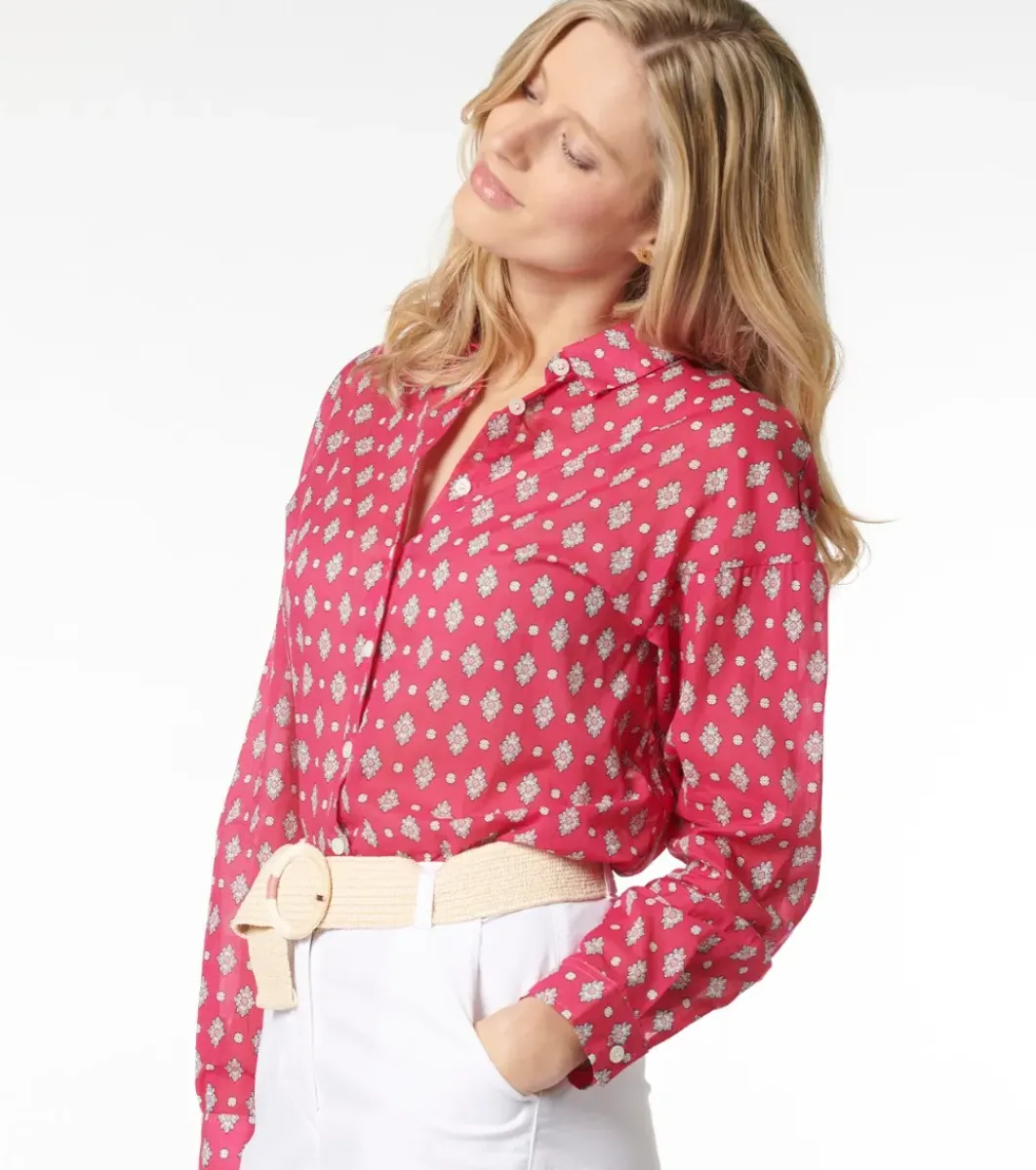 Femme Souleiado Chemises & Blouses | Chemise LENA Merveille Fuchsia