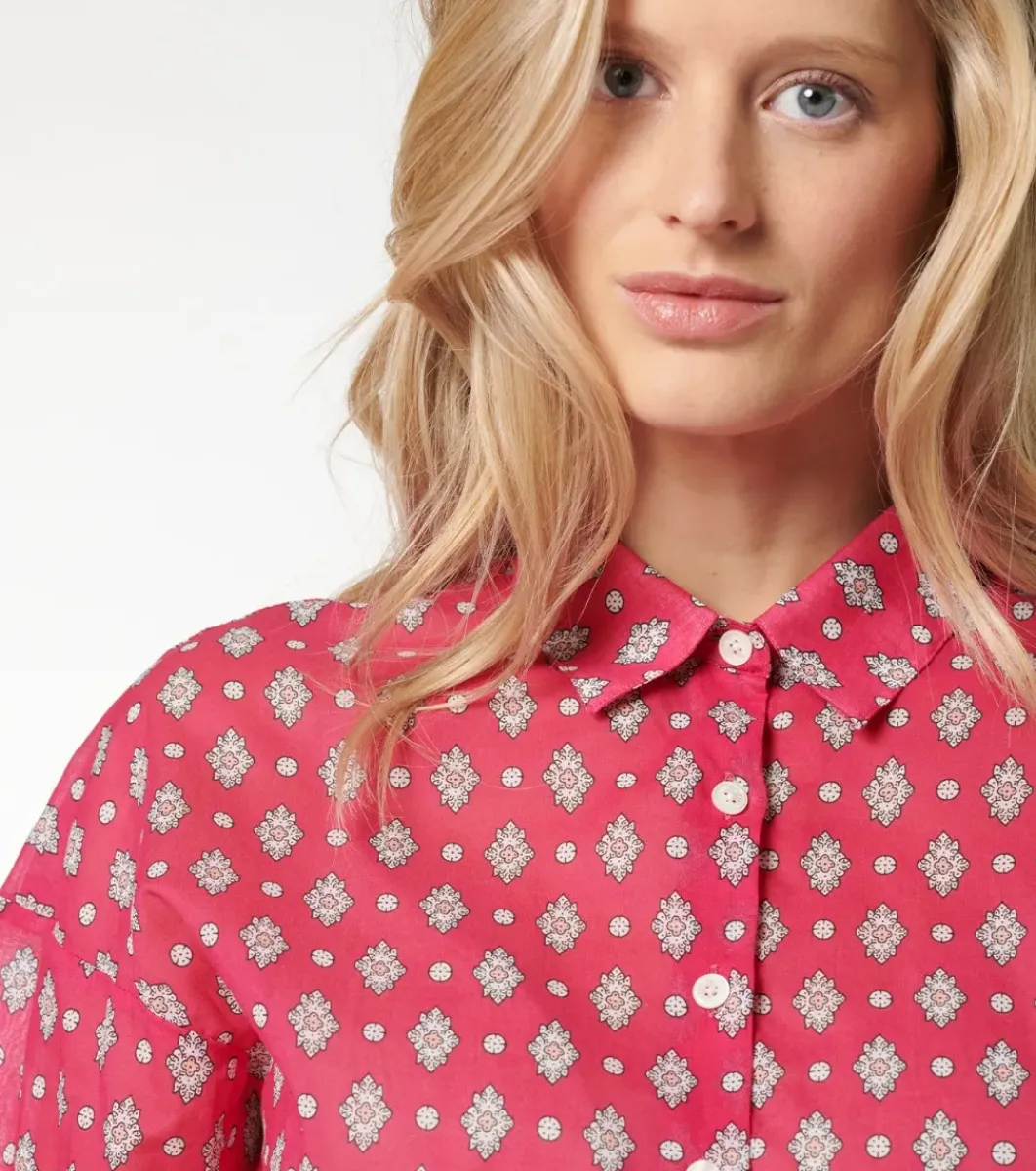 Femme Souleiado Chemises & Blouses | Chemise LENA Merveille Fuchsia