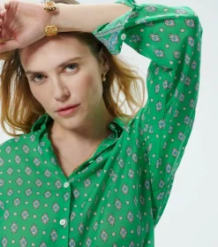 Femme Souleiado Chemises & Blouses | Chemise LENA Merveille menthe aqua