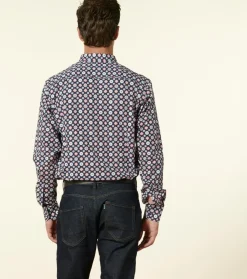 Homme Souleiado Chemises | Chemise MILO Maillane marine rouge