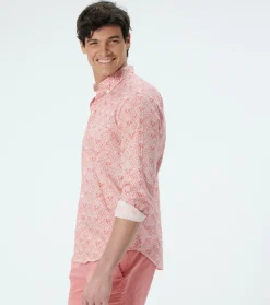 Homme Souleiado Chemises | Chemise MILO Petit Rêve d'Orient rouge ciel