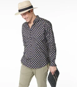 Homme Souleiado Chemises | Chemise REGULAR Fleurs des Champs noir puce