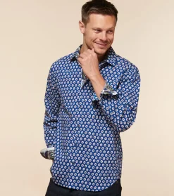 Homme Souleiado Chemises | Chemise REGULAR FREDERI Fleur de Maussane bleu rouge