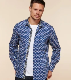 Homme Souleiado Chemises | Chemise REGULAR FREDERI Fleur de Maussane bleu rouge