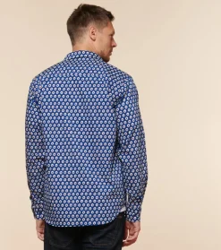 Homme Souleiado Chemises | Chemise REGULAR FREDERI Fleur de Maussane bleu rouge