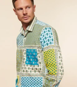 Homme Souleiado Chemises | Chemise REGULAR FREDERI Italienne bleu kaki