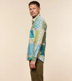 Homme Souleiado Chemises | Chemise REGULAR FREDERI Italienne bleu kaki