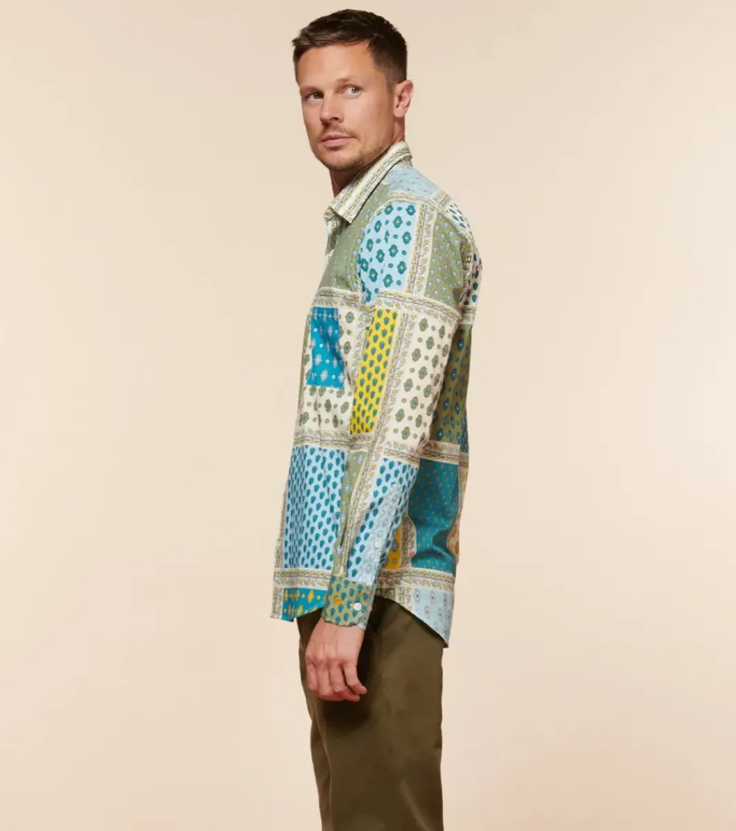 Homme Souleiado Chemises | Chemise REGULAR FREDERI Italienne bleu kaki