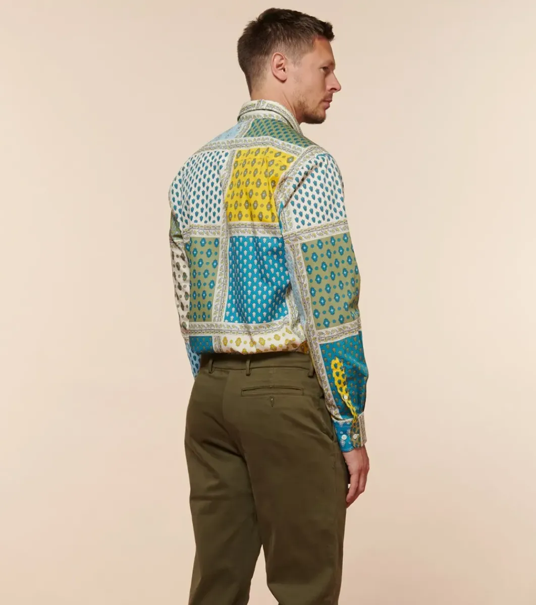 Homme Souleiado Chemises | Chemise REGULAR FREDERI Italienne bleu kaki