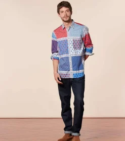 Homme Souleiado Chemises | Chemise REGULAR L'Italienne bleu rouge