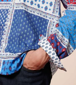 Homme Souleiado Chemises | Chemise REGULAR L'Italienne bleu rouge